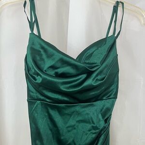 Windsor Deep Green Satin Dress